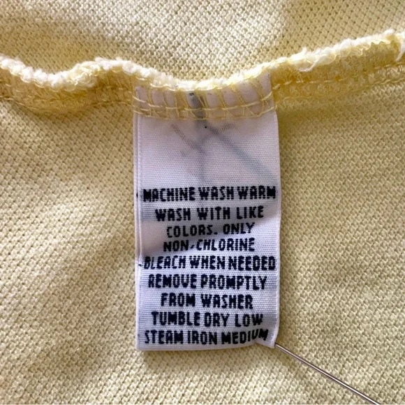 POLO by Ralph Lauren Preppy Men’s 2 Button Short Sleeve Yellow Polo Shirt XL. - Picture 8 of 8